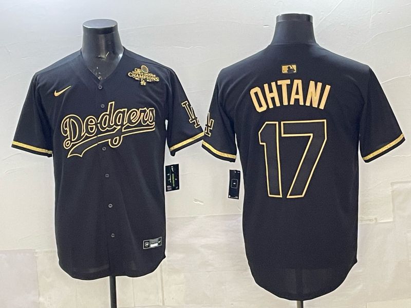 Men 2025 Los Angeles Dodgers #17 Ohtani Black Nike MLB Jersey style 079->los angeles dodgers->MLB Jersey